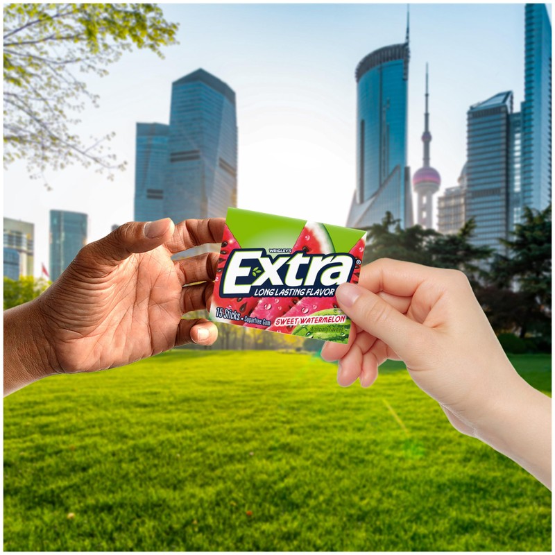 EXTRA Gum Sweet Watermelon Sugarfree, Bulk, Individually Wrapped, Long-Lasting Juicy