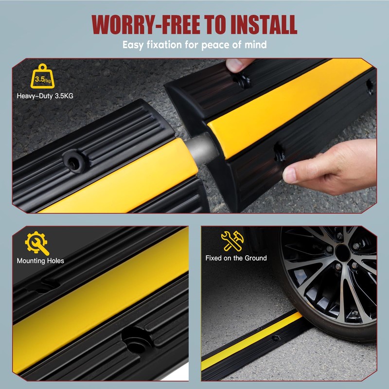 Floor Cord Cover, Heavy Duty 18000 lbs Loading Capacity, PVC