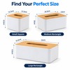 Bamboo Lid Tissue Box Cover for Home & Office –