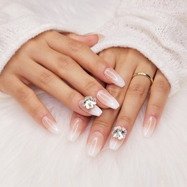 Ombre Shine Handmade Nail Tips - Water Drop / 옴브레샤인 수제네일팁 - 물방울