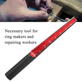Salmue Negro Carve Ring Mandrel Stick Sizer Tamaño del Dedo Medición Stick Wax Ring Sizer Finger Stick Regla Joyas Tamaño Mandril Herramienta - 23.5cm