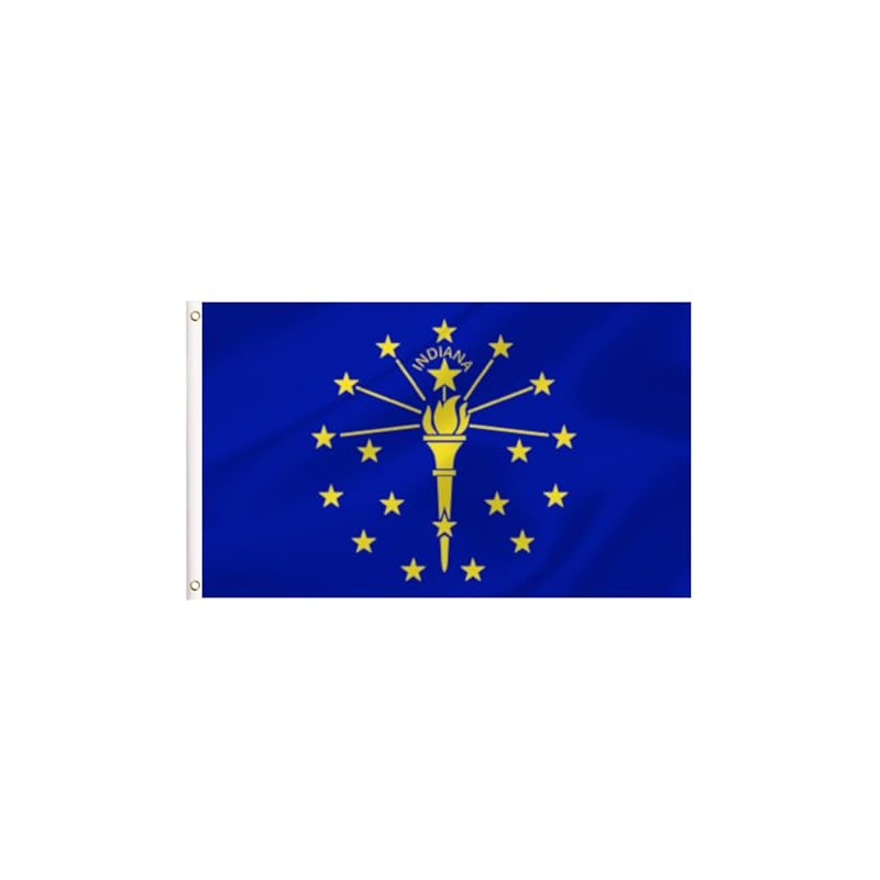 LARGE Indiana Flag, 3x5Ft Indiana State Flags Banner For Indoor