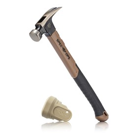 Spec Ops Tools 20 oz Fiberglass Hammer, 16 Inch, Soft Mallet Cap, Shock-Absorbing Grip, 3% Donated to Veterans