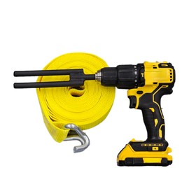 Strap Winder and Roller Organizer Wrapper Drill Attachment Tool Accessory Gift - Black