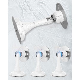 Magnetic Door Stoppers Door Catch - 4 Pack Stainless Steel Heavy Duty Door Stops for Bottom of Door, Wall & Floor Mounting No-Drill Strong Adhesive & Screws, Strong Door Holder to Keep Door Open