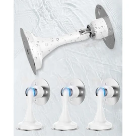Magnetic Door Stoppers Door Catch - 4 Pack Stainless Steel Heavy Duty Door Stops for Bottom of Door, Wall & Floor Mounting No-Drill Strong Adhesive & Screws, Strong Door Holder to Keep Door Open