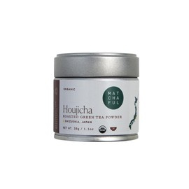 MATCHAFUL Matchaful - Houjicha en polvo - Té verde tostado orgánico - Suave y terroso con notas de café, arroz inflado y cacao - Disfrútelo caliente  