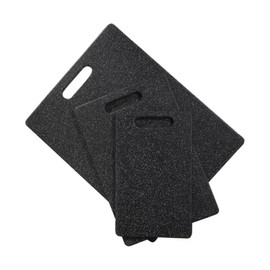 New Genflo Cutting Board Set – 3-Piece Plastic Cutting Boards for Kitchen, Non-Slip with Juice Grooves – Dishwasher Safe Small, Large & XL Cutting Boards – Black Chopping Board Set