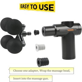 마사지 총 헤드 액세서리 용 4 볼 근막 백 요추 신체 부위 완화 [03 X-4head1] 4 Ball Fascia Back Massage Accessory Head for Body Area Relief [03 X-4head1]