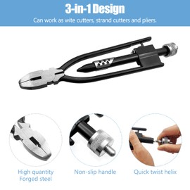 Safety Wire Twisting Pliers, Wire Twisting Tool Lock Wire Pliers, Wire Twister Tool for Automatic Metal Lock Twister for Aircraft Auto Industry-9in