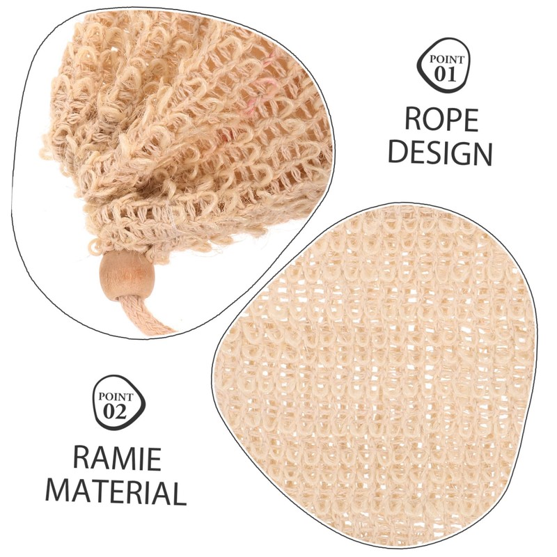 Minkissy Cotton Soap Pouches Exfoliating Bag Drawstring for Bathing Soap