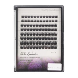Dedila 96pcs Mixed 8-10-12-14mm/10-12-14-16mm Thick Base Dramatic Black Soft Cluster Individual False eyelashes Wide Stem 5D Volume Eye Lashes Extensions (8-10-12-14mm)