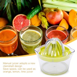 Manual Citrus Juicer, Clamshell Design Orange Lemon Lime Squeezer, 400ml Capacity, Hand Pressed Maker