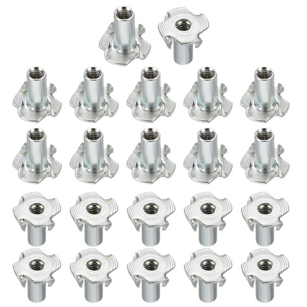 uxcell M4x14mm T Nut 4 Prong Tee Nut 0.57" x