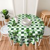 St Patricks Day Tablecloth Round 60 Inch Shamrock Tablecloth Polyester