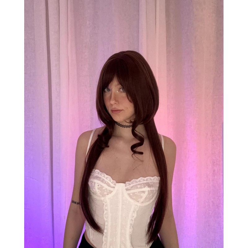 KORURACLUB Anime Wig Pink Wigs for Cosplay Wig Gradient (ChocoUsagi