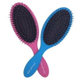 Detangling Hair Brush, Painless No Tangle Comb for Women Men Kids, Detangler Brush for All Hair Types, Wet and Dry, Thin, Thick, Curly, Straight, Long, Short, Hair Brushes Set of 2 (Blue Pink)