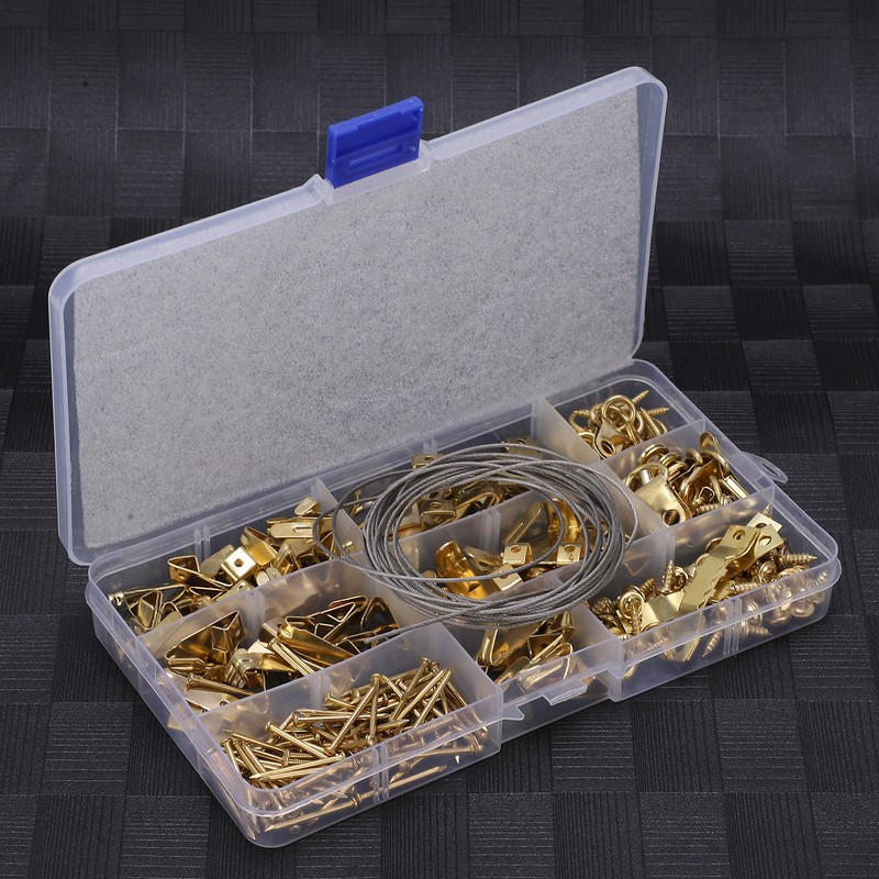 230PCS Photo Frame Hook Kit NonTrace Screw Nail for Wall