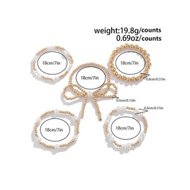 Elegant Faux Pearl Decorated Bowknot Design Bracelet, Fashion Jewelry for Party, Daily Clothing Decor, Trendy All-match & Exquisite Jewelry for Birthday Gift