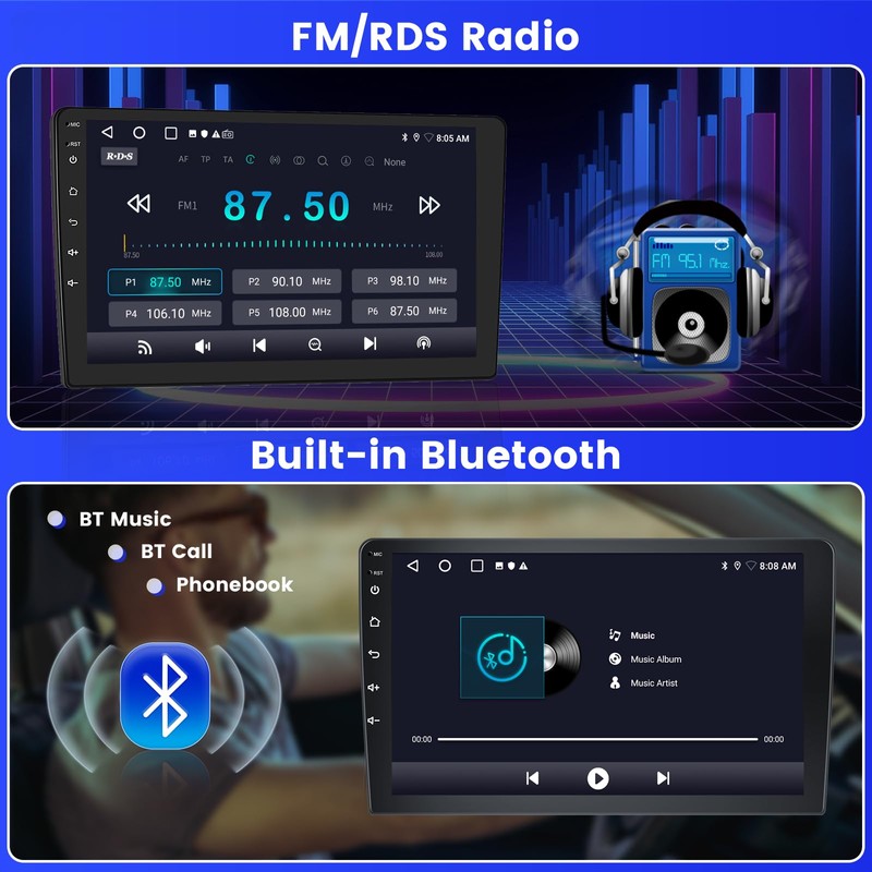 Inefala 2+64G Android 13 Car Stereo Radio for Toyota Prius