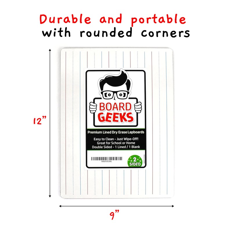 Board Geeks 1 Small Dry Erase Board for Kids -