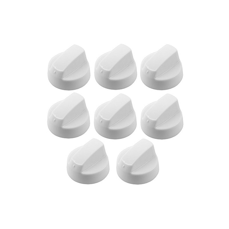 Spares2go White Control Knobs for Indesit Oven Cooker & Hob