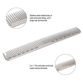 Petyoung Professional Hair Combs Aerospace Aviation Aluminum Metal Cutting Comb Salon Comb,Hairdressing Comb,Master Barber Comb for Cutting and Hair Styling
