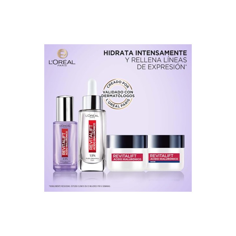 LOral Paris Kit Revitalift cido Hialurnico, Rutina Antiedad Completa para