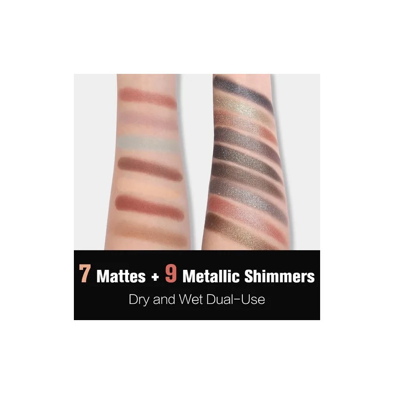 Paleta 16 Sombras Baked Con 15 Brochas Maquillaje Set