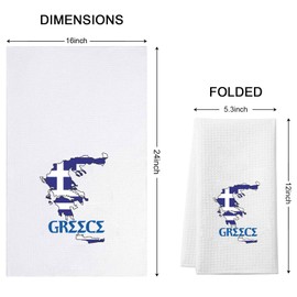 WCGXKO Greece Gift Greece Surprise Trip Gift Greece Kitchen Towel Office Towel Housewarming Gift (Greece Towel CA)