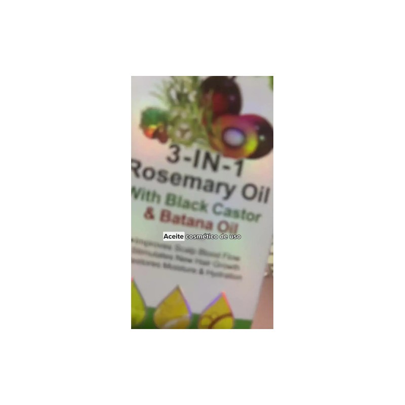 Aceite 3 En 1 Romero Ricino Negro Batana Anticaída Capilar