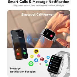 Fitonme Women's Smartwatch 1.83 Inch HD Display Smart Watch with Phone Function, 100+ Sports Modes, Fitness Tracker with Heart Rate SpO2 Sleep Monitor, IP68 Waterproof Fitness Watch for Android iOS