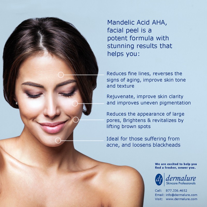 Dermalure Mandelic Acid 30% AHA Alpha Hydroxy Peel Medical Strength