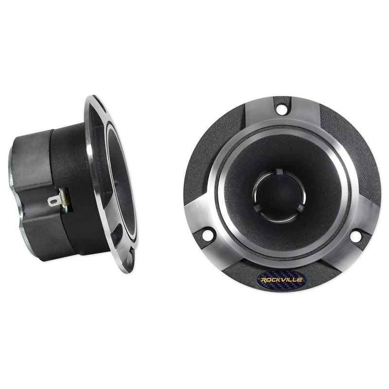 Pair Rockville RT5 2.8" Aluminum Car/Pro Tweeters w Titanium Diaphragm+Kapton