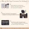 Hetto Remy Real Hair Tape-In Extensions, Balayage, Black with Grey,