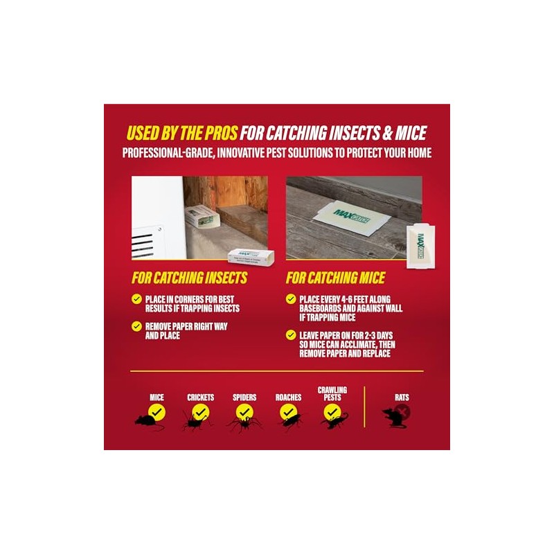 Catchmaster Max-Catch Mouse & Insect Glue Trap - 36 Pack