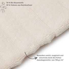 liebling Marseille Luxury Organic Cotton Wash Mitt 770 g/m² 16 x 21 cm Ökotex 60 Degrees Absorbent Quick Drying Cream