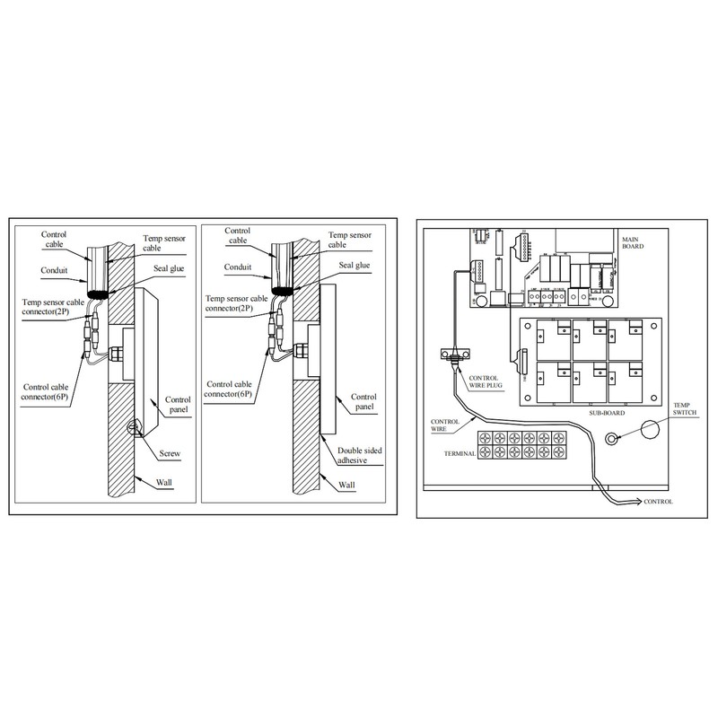Sauna Control Panel Digital Display Sauna Heater Touch Screen Controller