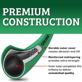 Flexzilla Colors SwivelGrip Garden Hose 5/8 in. x 75 ft., Lightweight All-Weather Water Hose, Durable and Flexible, Leak-Free Connections, Forest Green