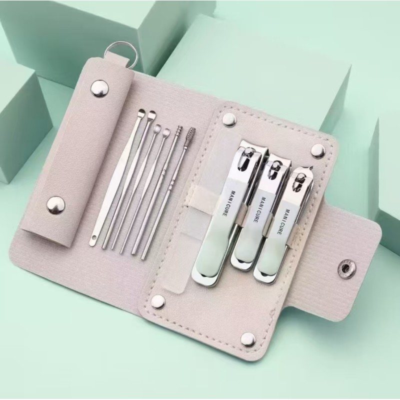 [ BorongPro ] Professional 10-in-1 Stainless Steel Nail Clipper Set