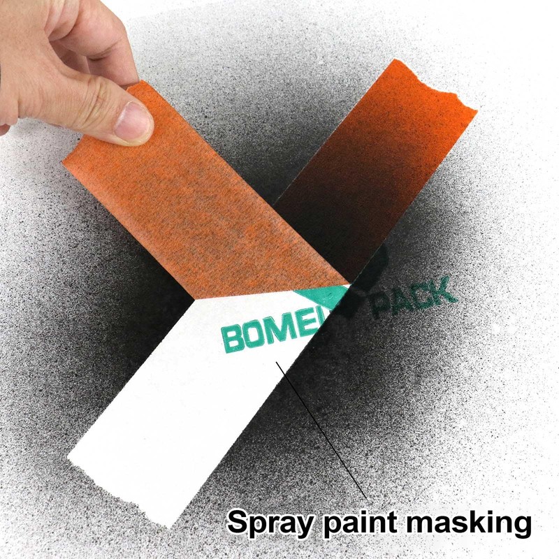 BOMEI PACK 10 Pack Orange Painters Tape, 2" x 30yds,