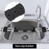 QWORK Adjustable Stainless Steel Sink Bridge Whetstone Holder - Anti-Slip