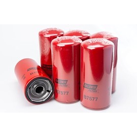 Baldwin B7577 Spin-on Lube Oil Filter, Heavy Duty 15 Micron, Replaces P550777, 51749, LF777 and 9Y4468, 3304232, 25011187, E3HZ-6731-A (Pack of 6)