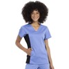 Workwear Revolution Women Scrubs Top V-Neck Knit Panel WW2875, XL,