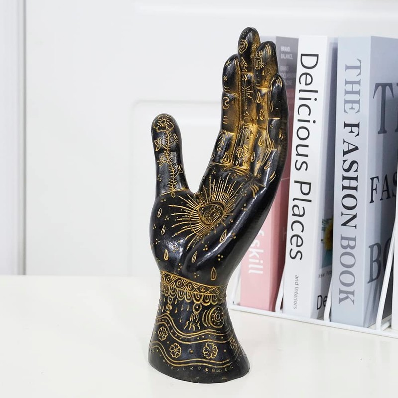 Palmistry Hand Resin Statue Telling Palm Reading, Ancient Mystical Palm