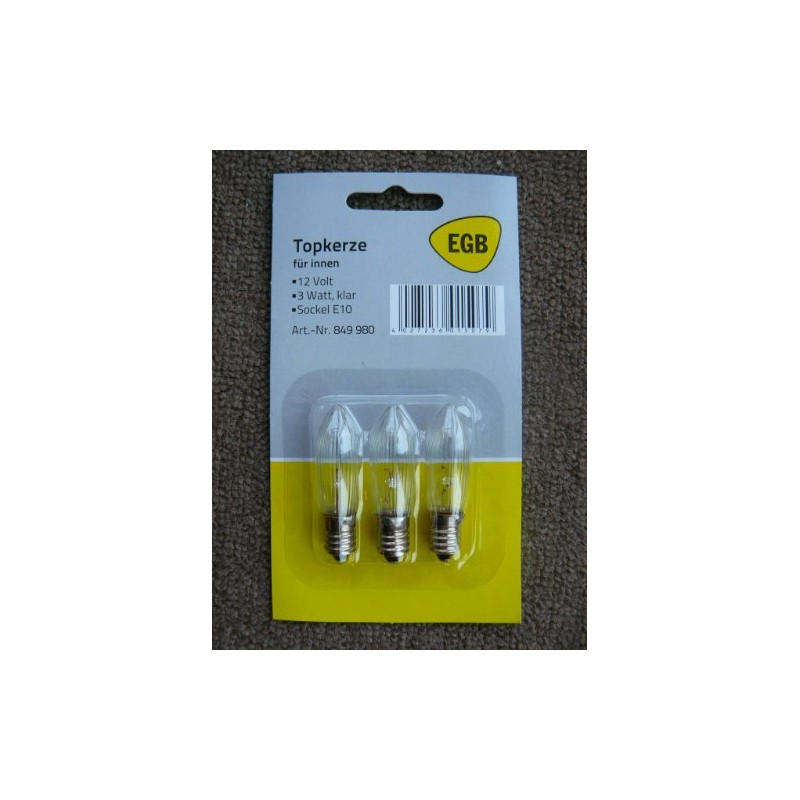 Set of 3 TOPK Rippled for Fairy Lights 12 V
