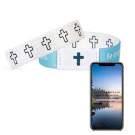 Asaleilipa Daily Bible Verses Bracelets, NFC Scripture Bracelet, Christian Bracelet for Women, Men, Teens, Bible Verse Scan Bracelets, Inspirational Christian Gifts,1000+ Inspirational Scriptures ﻿