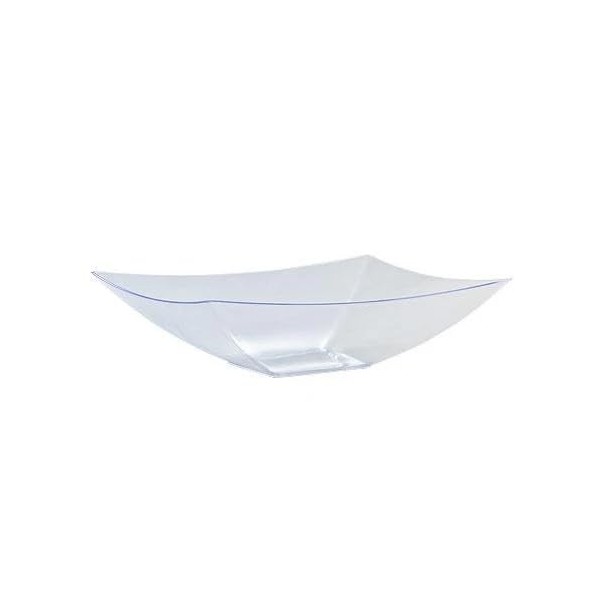 EcoQuality 64oz Clear Rectangle Bowl – Disposable Serving Bowl for