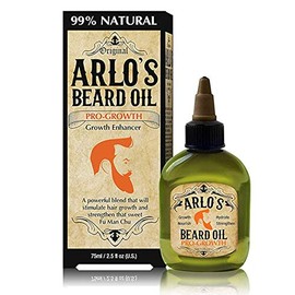 Arlo's Aceite de barba original 99% natural, potenciador del crecimiento procrecimiento, 2.5 onzas líquidas
