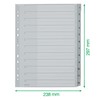 Leitz Plastic Index (1-12, A4, PP, 12 Sheets), Grey